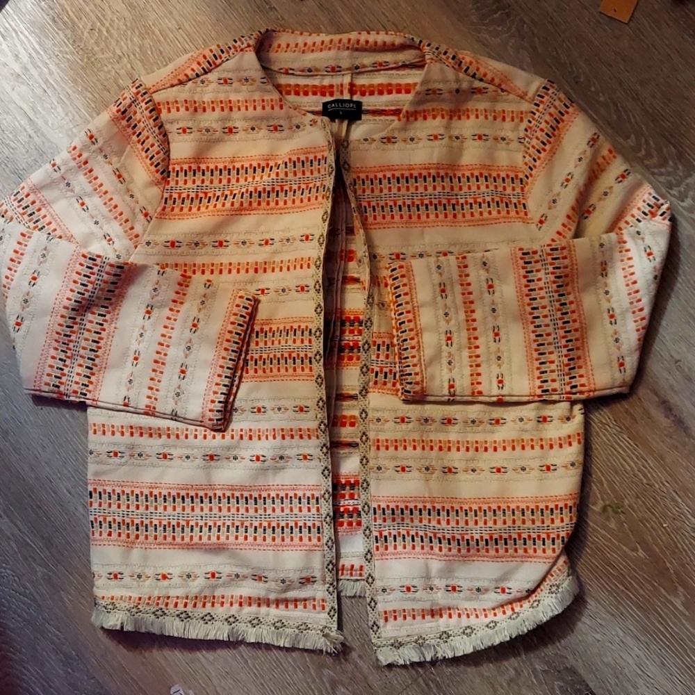 Such a cool piece! Boho blazer/ light coat. Insane embroidery throughout. - Picture 1 of 4